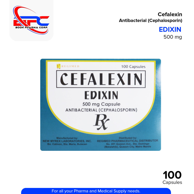Cefalexin (Edixin) 500mg Capsule 100's