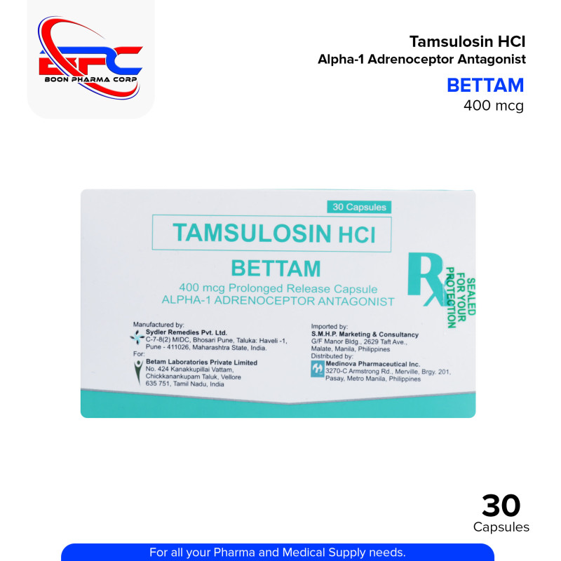 BETTAM Tamsulosin HCI 400mcg Prolonged Release Capsule 30's
