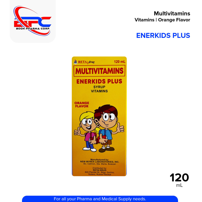 ENERKIDS PLUS Multivitamins Syrup Orange Flavor 120mL