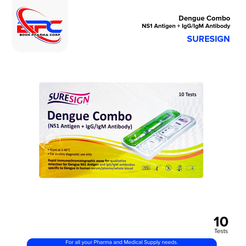 SURESIGN Dengue Combo NS1 Antigen + 1gG / igM Antibody Tester 10's