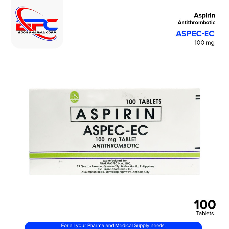 ASPEC-EC Aspirin Antithrombotic 100mg Tablet 100's